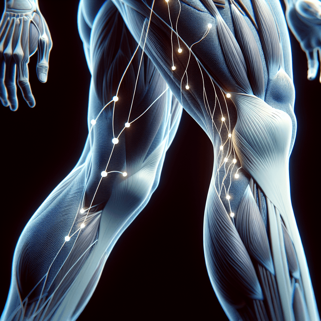 Anatomical visualisation of nerve pathways through leg musculature